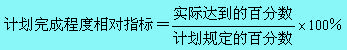 計(jì)劃完成程度相對指標(biāo)