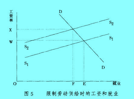 Image:限制勞動(dòng)供給時(shí)的工資和就業(yè).jpg