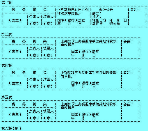 Image:稅收收入退還書(shū)第二～第五聯(lián).jpg